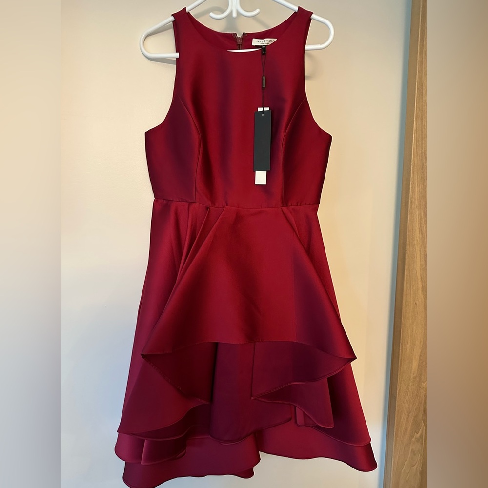 Elegant Red Sleeveless formal Dress by Halsten